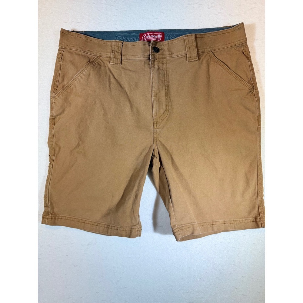 Coleman Men's Cargo Shorts Tan Size 36 Work Utility Outdoor Casual